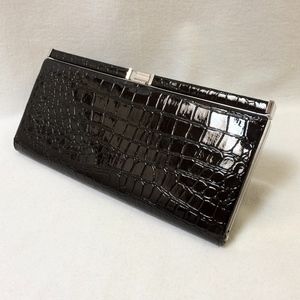 Patent Crocodile Evening Clutch EUC!